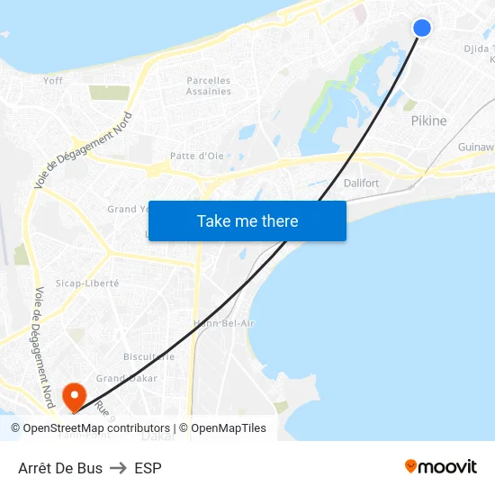 Arrêt De Bus to ESP map