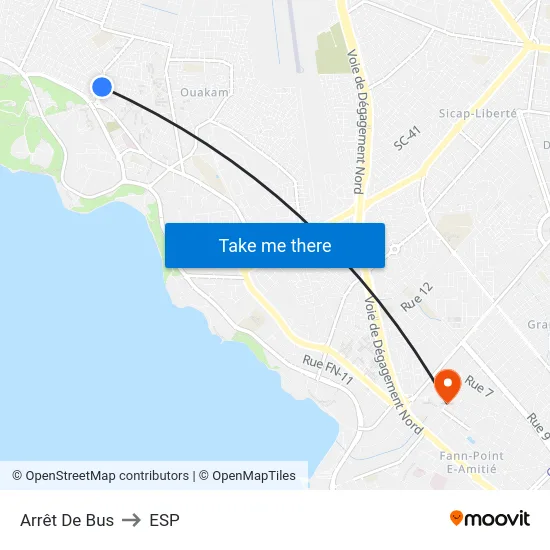 Arrêt De Bus to ESP map