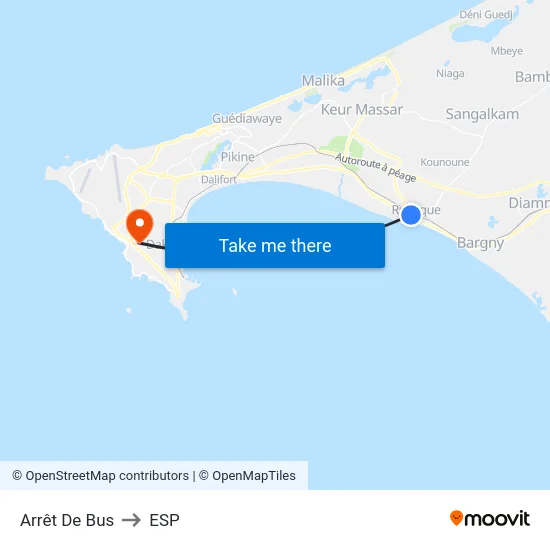 Arrêt De Bus to ESP map