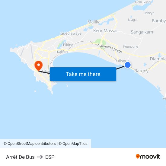 Arrêt De Bus to ESP map