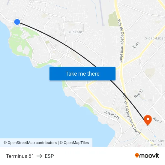 Terminus 61 to ESP map