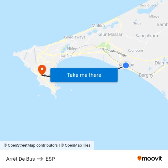 Arrêt De Bus to ESP map