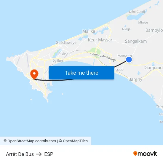 Arrêt De Bus to ESP map