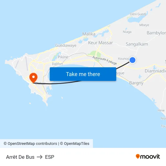 Arrêt De Bus to ESP map