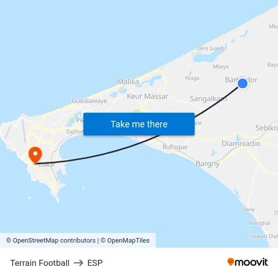 Terrain Football to ESP map