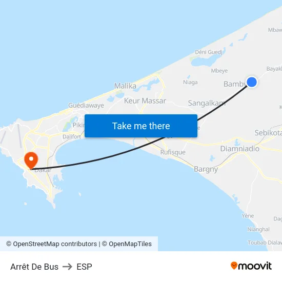 Arrêt De Bus to ESP map