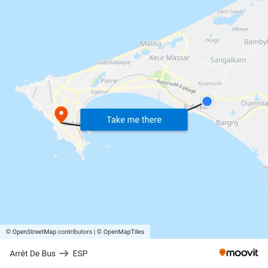 Arrêt De Bus to ESP map