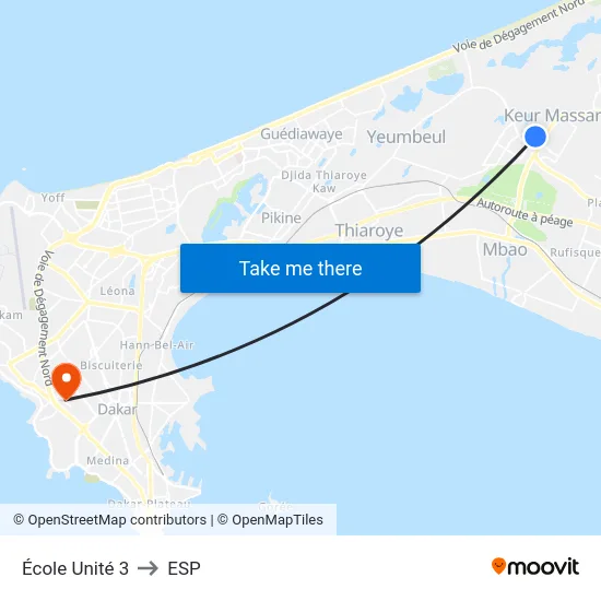 École Unité 3 to ESP map