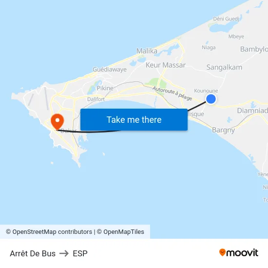 Arrêt De Bus to ESP map