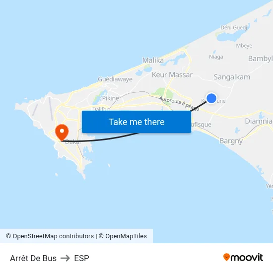 Arrêt De Bus to ESP map