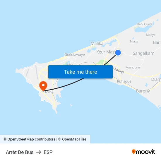 Arrêt De Bus to ESP map