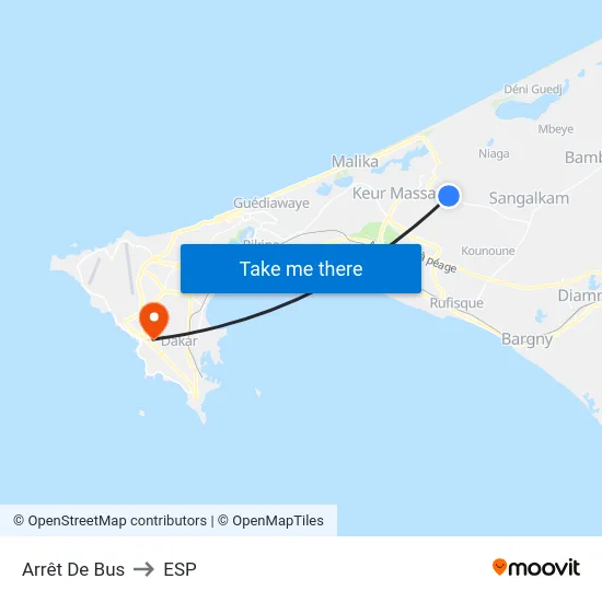 Arrêt De Bus to ESP map