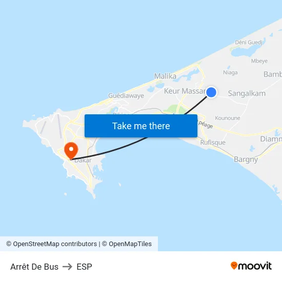 Arrêt De Bus to ESP map