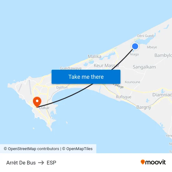 Arrêt De Bus to ESP map