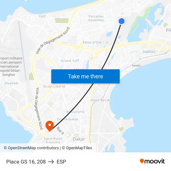 Place GS 16, 208 to ESP map