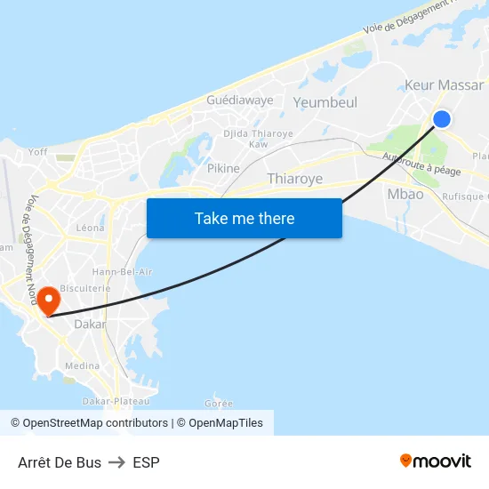 Arrêt De Bus to ESP map