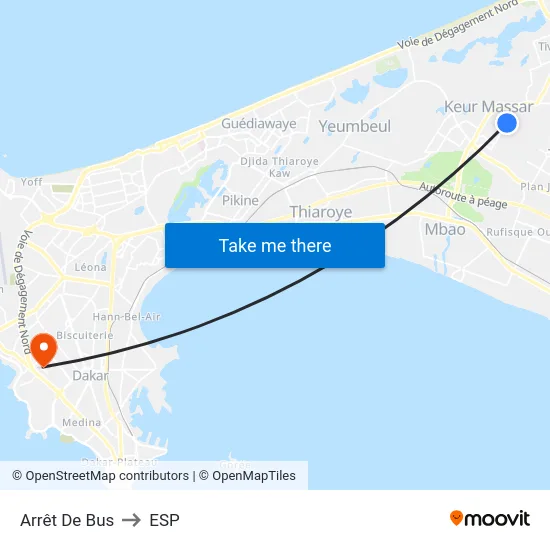 Arrêt De Bus to ESP map