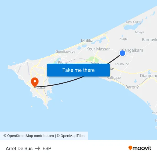 Arrêt De Bus to ESP map