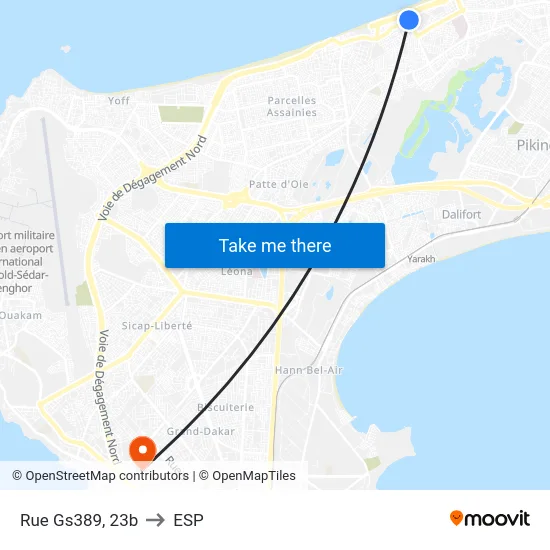 Rue Gs389, 23b to ESP map
