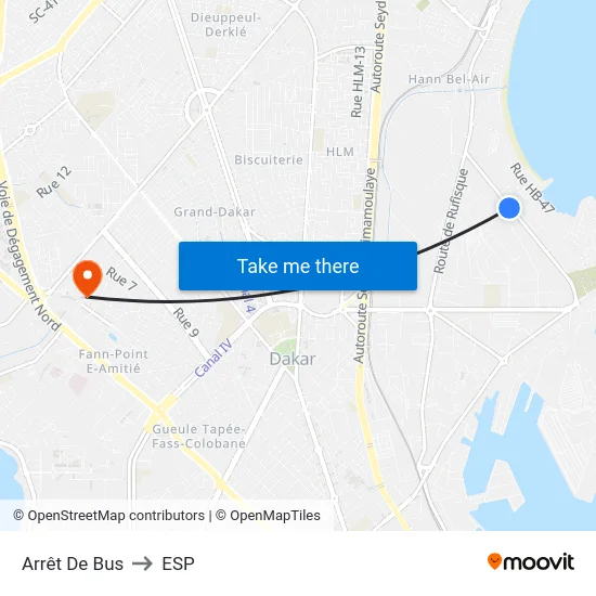 Arrêt De Bus to ESP map