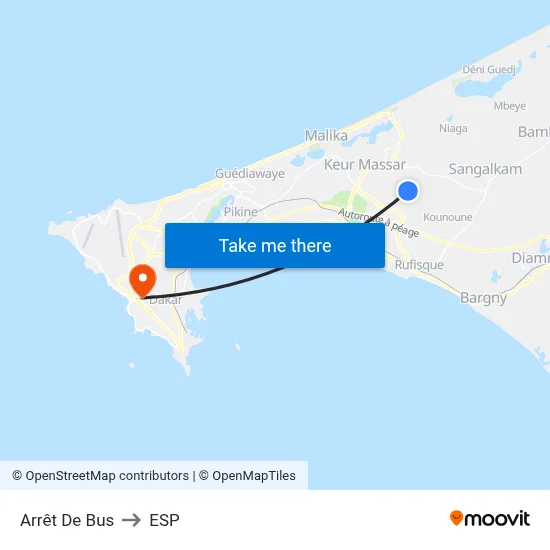 Arrêt De Bus to ESP map