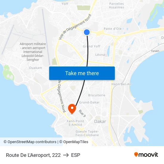 Route De L'Aeroport, 222 to ESP map
