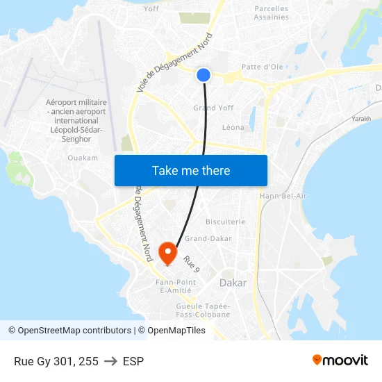 Rue Gy 301, 255 to ESP map