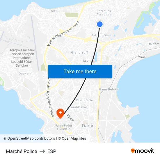 Marché Police to ESP map