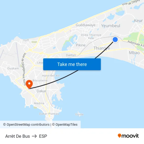 Arrêt De Bus to ESP map