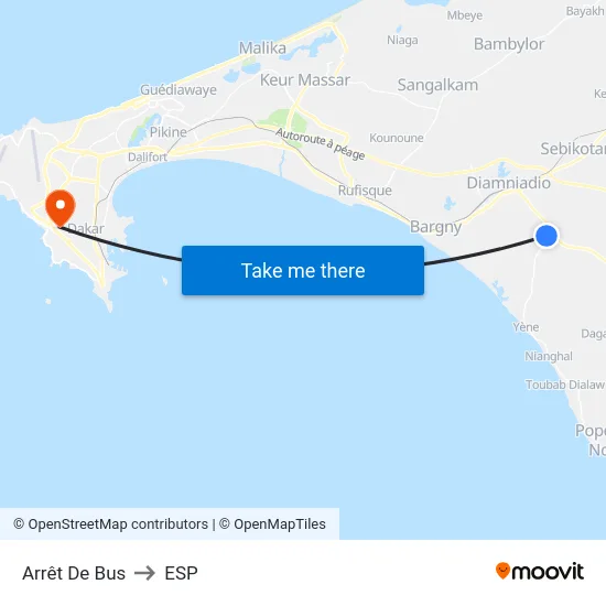 Arrêt De Bus to ESP map