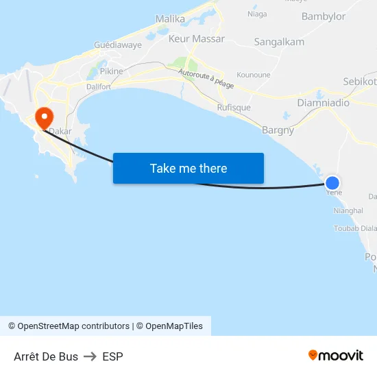 Arrêt De Bus to ESP map