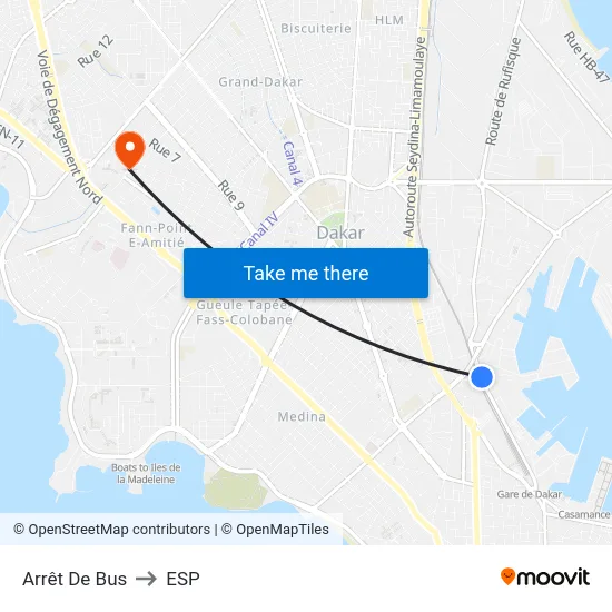 Arrêt De Bus to ESP map