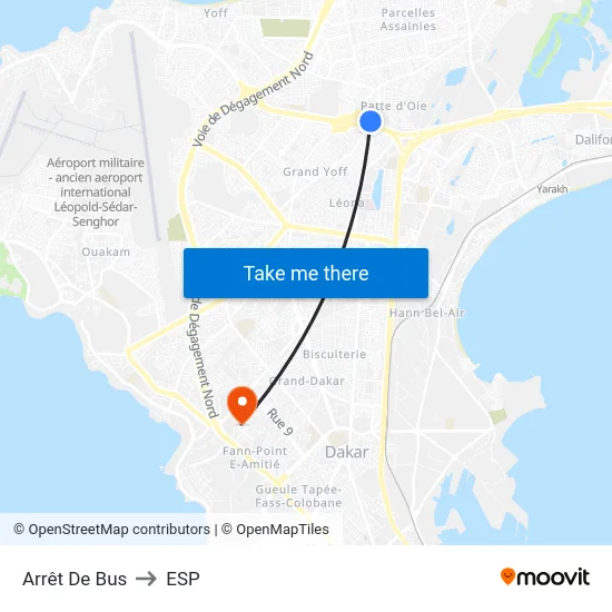 Arrêt De Bus to ESP map