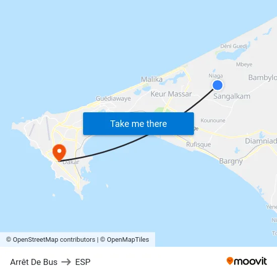 Arrêt De Bus to ESP map