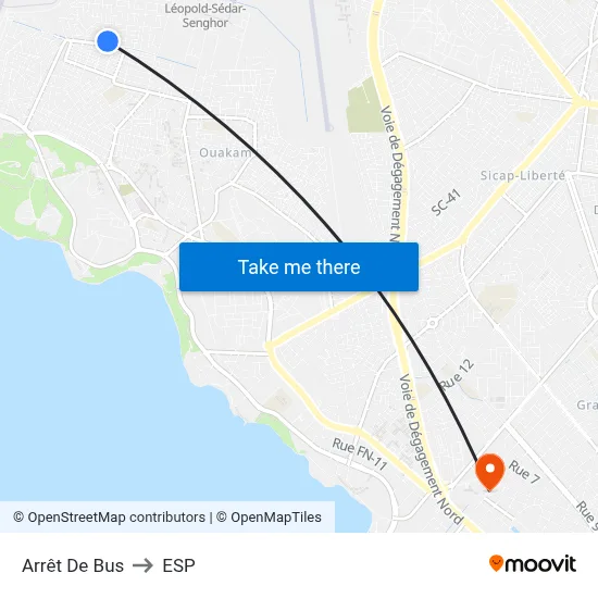 Arrêt De Bus to ESP map