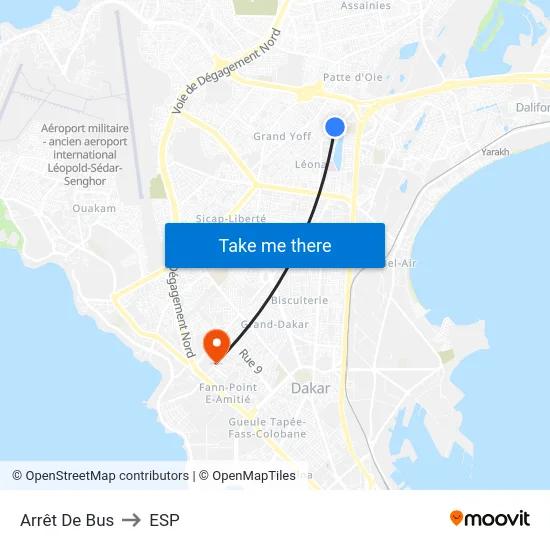 Arrêt De Bus to ESP map