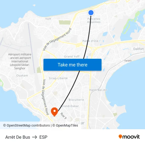 Arrêt De Bus to ESP map