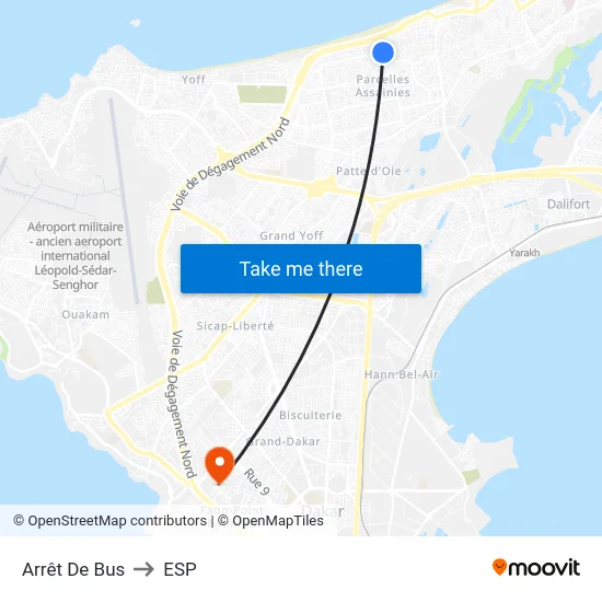 Arrêt De Bus to ESP map