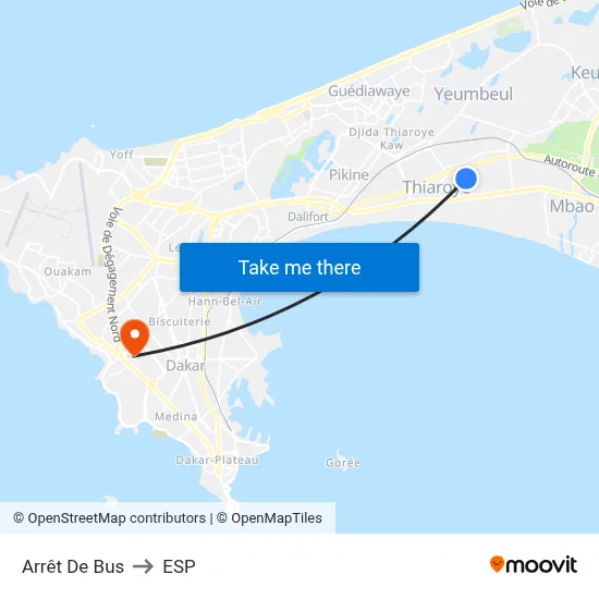 Arrêt De Bus to ESP map