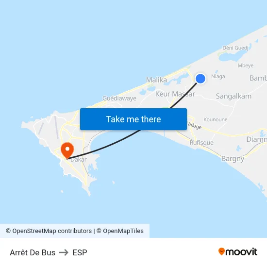 Arrêt De Bus to ESP map