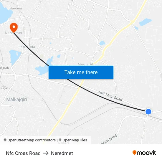 Nfc X Roads Twd ECIL to Neredmet map