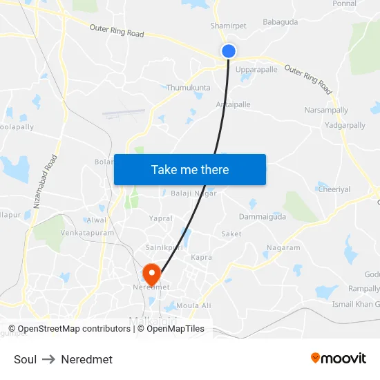 Soul to Neredmet map