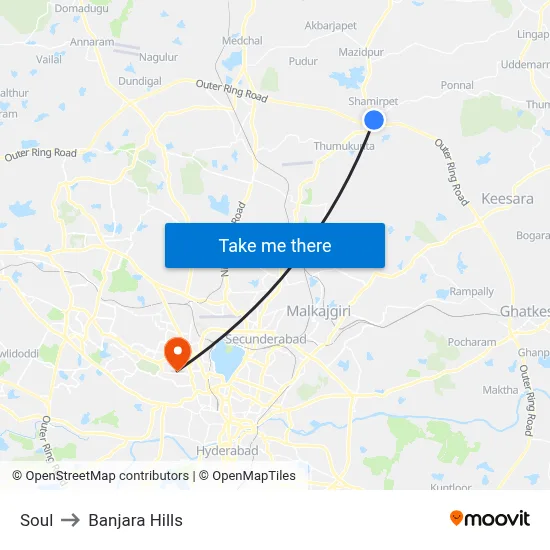Soul to Banjara Hills map