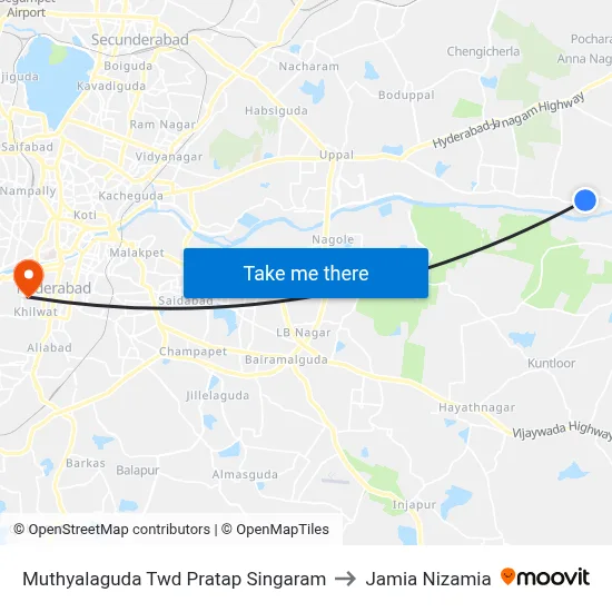 Muthyalaguda Twd Pratap Singaram to Jamia Nizamia map