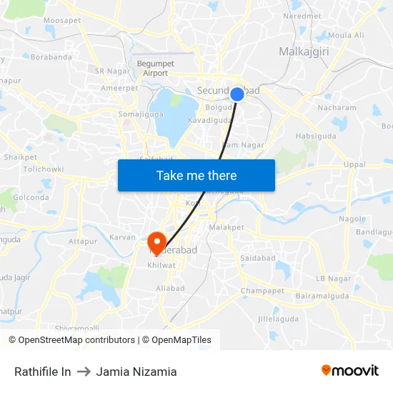 Rathifile In to Jamia Nizamia map