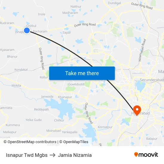 Isnapur Twd Mgbs to Jamia Nizamia map