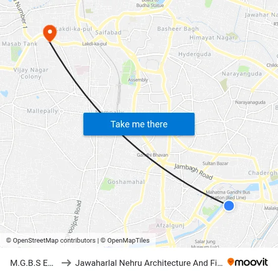 M.G.B.S Exit Gate to Jawaharlal Nehru Architecture And Fine Arts University map
