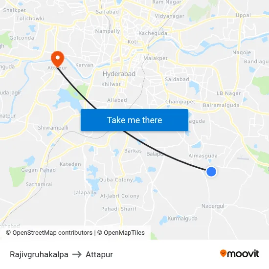 Rajivgruhakalpa to Attapur map