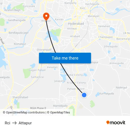 Rci to Attapur map