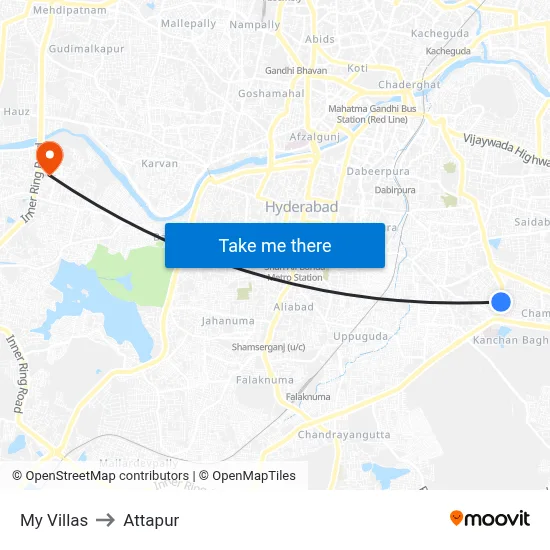 My Villas to Attapur map